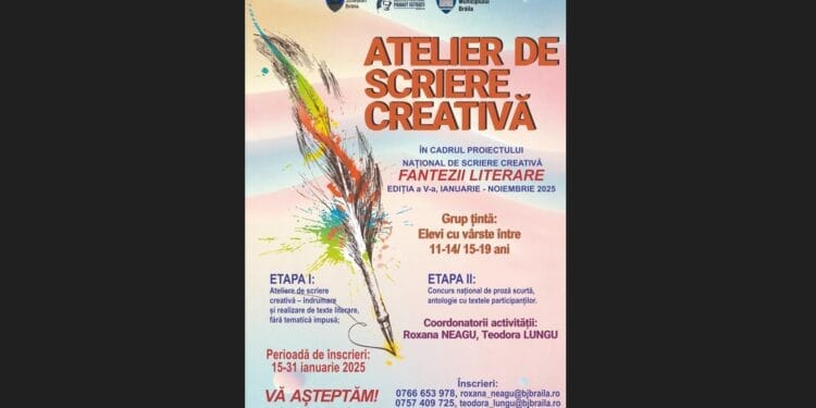 Elevii sunt așteptați să se înscrie la Atelierul de Scriere creativă ”Fantezii literare”