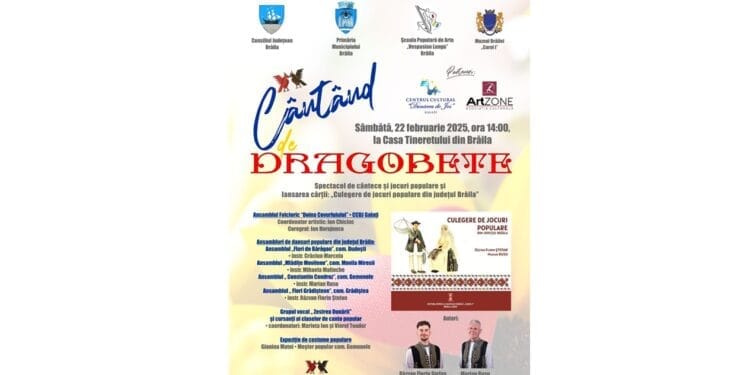 Spectacol de folclor la Casa Tineretului Brăila: „Cântând de Dragobete”