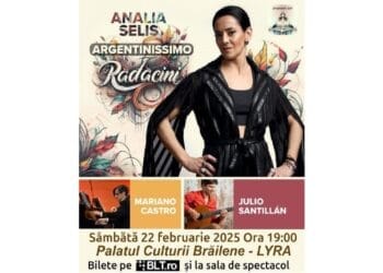 Un nou concert Analia Selis la Brăila, în cadrul Turneului național „ARGENTINISSIMO, RĂDĂCINI”