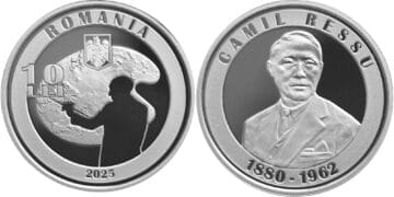 lansează în circuitul numismatic o monedă din argint cu tema 145 de ani de la nașterea lui Camil Ressu