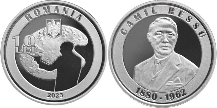 lansează în circuitul numismatic o monedă din argint cu tema 145 de ani de la nașterea lui Camil Ressu