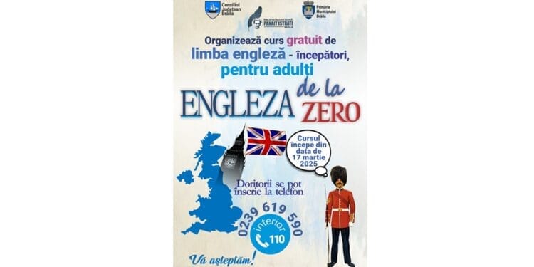 Învăţați engleza de la zero gratuit, la Biblioteca Județeană „Panait Istrati” Brăila!