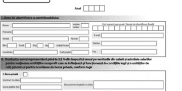 Informații referitoare la procedura de direcționare a sumei reprezentând până la 3,5% din impozitul pe venit