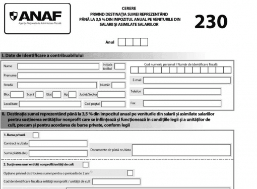 Informații referitoare la procedura de direcționare a sumei reprezentând până la 3,5% din impozitul pe venit
