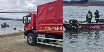Scafandrii brăileni caută un autoturism scufundat în apele Dunării