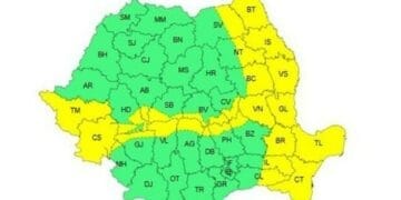 Atenționare Cod Galben cu rafale de vânt de 50-100 km/h