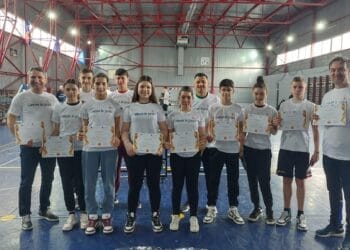 Clasamentul final al competiției de tenis de masă, dublu mixt