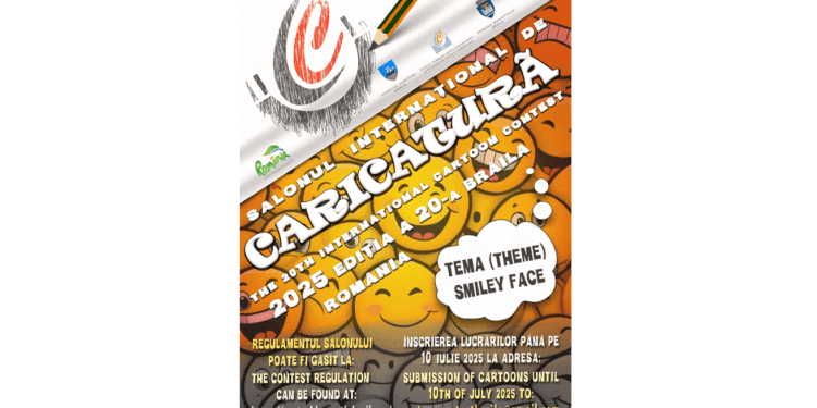 Au început înscrierile pentru Salonul Internațional de Caricatură de la Brăila. Tema acestei ediții este „Smiley Face”