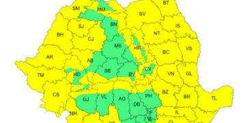 Cod galben de viscol și ninsori, intensificări puternice ale vântului în aproape toată țara