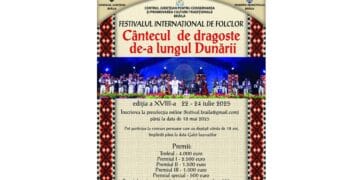 S-a dat startul înscrierilor pentru Festivalului Internațional de Folclor „Cântecul de dragoste de-a lungul Dunării”