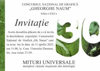 Pe 11 aprilie va avea loc vernisajul Concursului Național de Grafică „Gheorghe Naum”