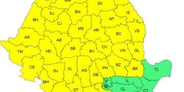 Avertizare cod galben de intensificări ale vântului