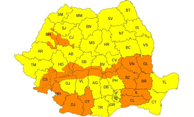 Alertă cod portocaliu de vreme severă: ninsori viscolite, vânt puternic și temperaturi negative 14 Alertă cod portocaliu de vreme severă: ninsori viscolite, vânt puternic și temperaturi negative