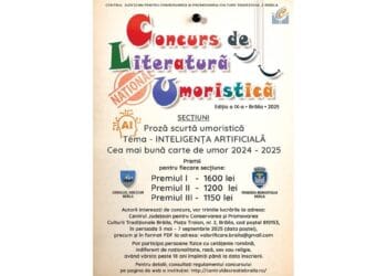 În câteva zile încep înscrierile pentru cea de a IX-a ediţie a Concursului naţional de literatură umoristică de la Brăila