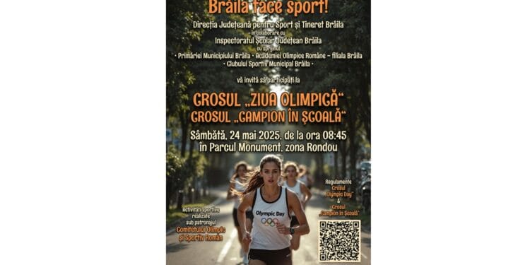 Brăilenii sunt invitați să facă sport: Crosul „Campion în Școală” și Crosul „Ziua Olimpică”