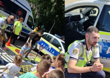 Polițiștii brăileni alături de copii de 1 iunie