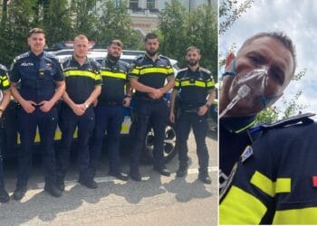 Conducerea IPJ Brăila felicită public polițiștii care au scos o fetiță dintr-un apartament plin de fum