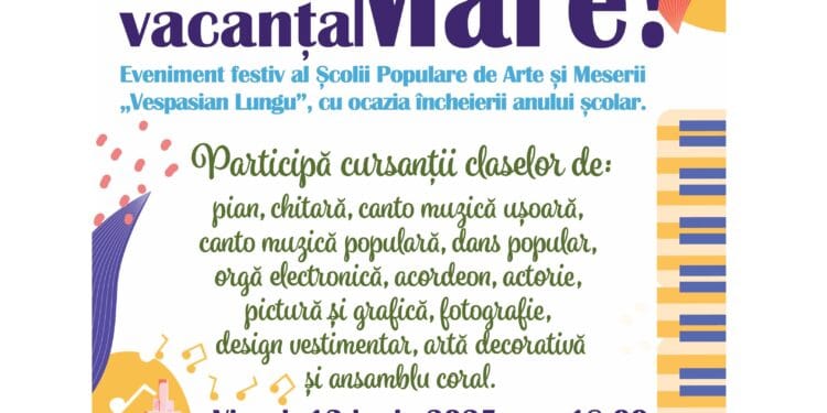 Școala Populară de Arte și Meserii „Vespasian Lungu” Brăila încheie un an școlar 2024-2025