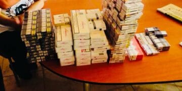 Țigări confiscate de jandarmi