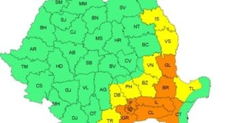 Cod portocaliu de caniculă până marți dimineață