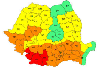 Cod portocaliu de caniculă în județul Brăila