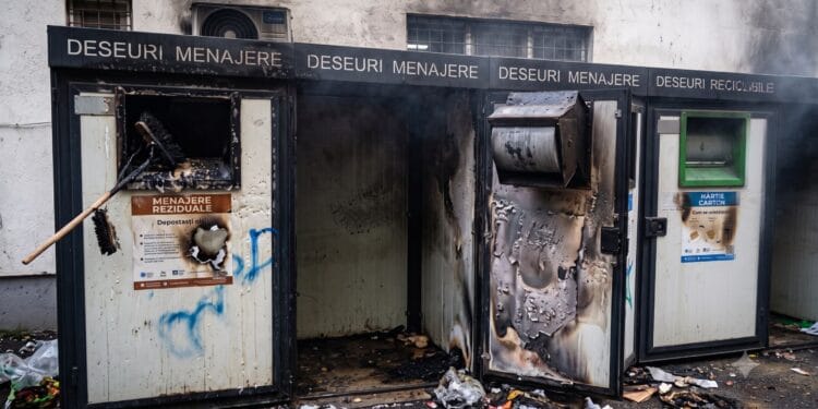 Un punct de colectare a deșeurilor de pe strada Verdun, făcut scrum. Firma de salubritate se constituie parte civilă pentru recuperarea prejudiciului 14 Un punct de colectare a deșeurilor de pe strada Verdun, făcut scrum. Firma de salubritate se constituie parte civilă pentru recuperarea prejudiciului
