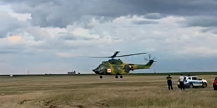 Resturile rachetei aer aer, cea care a interceptat drona, găsite în câmp în județul Brăila, localitatea Tătaru 14 Resturile rachetei aer aer, cea care a interceptat drona, găsite în câmp în județul Brăila, localitatea Tătaru
