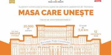 „Masa Care Unește” vrea să adune în București 20.000 de oameni la o masă de 5,5 kilometri, pentru un loc în Guinness World Records