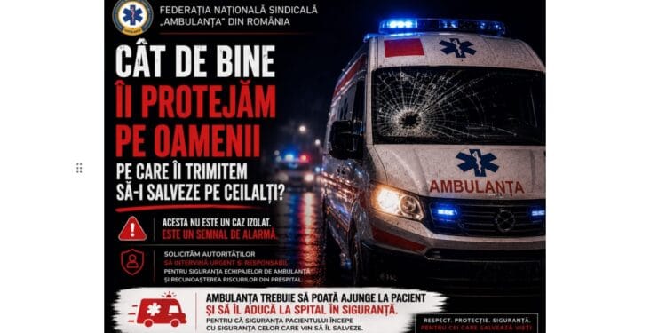 Semnal de alarmă după atacul brutal de la Cluj: Sindicatele cer măsuri urgente pentru protejarea echipajelor de pe ambulanță