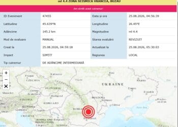 Cutremur mediu cu magnitudinea 4.4, în zona seismică Vrancea- Buzău