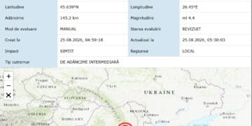 Cutremur mediu cu magnitudinea 4.4, în zona seismică Vrancea- Buzău