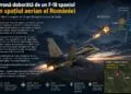 O dronă care a pătruns în spațiul aerian al României a fost doborâtă de un avion F-18 spaniol, în județul Galați