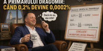 Matematica de fotoliu a primarului Dragomir: Când 0,2% devine 0,0002% pe spatele banului public