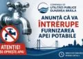 Atenție, brăileni! Se oprește apa vineri într-o zonă importantă din municipiul. Vezi perimetrul afectat