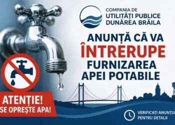 Atenție, brăileni! Se oprește apa vineri într-o zonă importantă din municipiul. Vezi perimetrul afectat