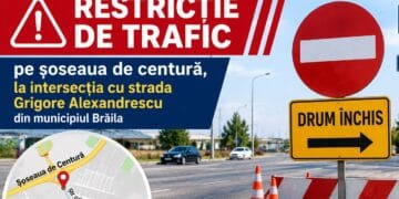 Trafic închis pe Șoseaua de Centură, la intersecția cu strada Grigore Alexandrescu