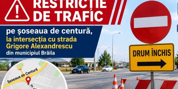 Trafic închis pe Șoseaua de Centură, la intersecția cu strada Grigore Alexandrescu