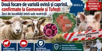 Două focare de variolă ovină și caprină confirmate în Brăila. Ce restricții s-au impus 1 Două focare de variolă ovină și caprină confirmate în Brăila. Ce restricții s-au impus