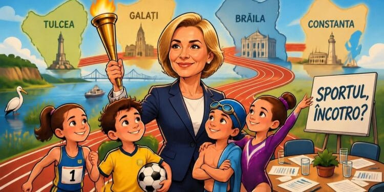 Monica Iagăr, fostă campioană la săritura în înălțime, unește Tulcea, Galați, Brăila și Constanța, pentru a salva sportul românesc aflat în derivă