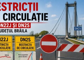 Restricții de circulație pe DN22J și DN2S din județul Brăila