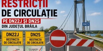 Restricții de circulație pe DN22J și DN2S din județul Brăila