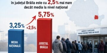 Rata șomajului în județul Brăila este cu 2,5% mai mare decât media la nivel național 1 Rata șomajului în județul Brăila este cu 2,5% mai mare decât media la nivel național