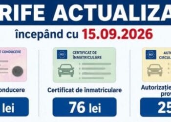 Actualizarea tarifelor pentru emiterea permisului de conducere, a certificatului de înmatriculare și a autorizației de circulație provizorie
