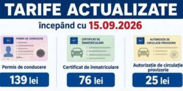 Actualizarea tarifelor pentru emiterea permisului de conducere, a certificatului de înmatriculare și a autorizației de circulație provizorie